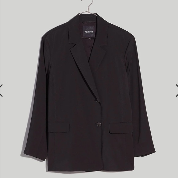 Madewell Jackets & Blazers - Madewell Elyaf Relaxed Drop Shoulder Softdrape Blazer Black XS NWT